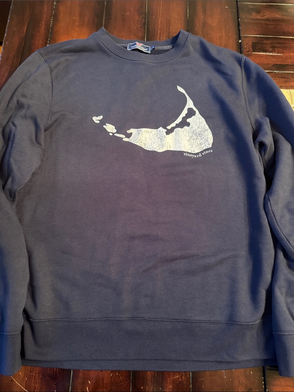 Vineyard Vines Navy Crewneck with Cape Cod Graphic
